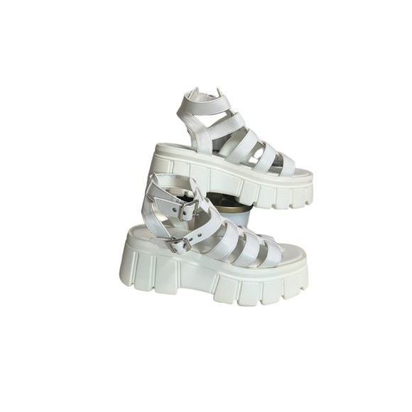 Nasty Gal block heel platform sandals sz 39/8-8.5US NWOT - Picture 8 of 9